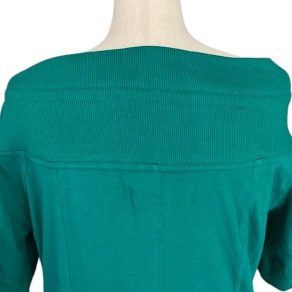 Free People Beach Gemma Mini Off The Shoulder Boho Dress Cadmium Green Size XS - Picture 9 of 14